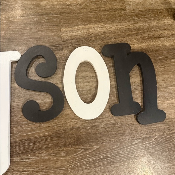Etsy Grayson Black and White Wooden Wall Letters - Picture 4 of 5